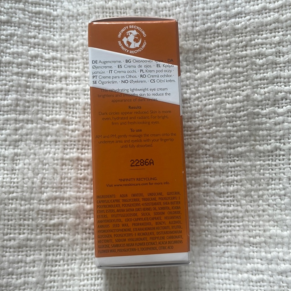 Brand New Full Size Ren Brightening Dark Circle Eye Cream .5oz - Picture 4 of 5